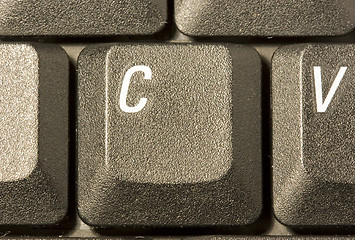 Image showing computer key in a keyboard with letter, number and symbols
