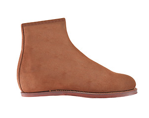 Image showing brown suede leather shoe