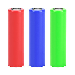 Image showing set a of AA size batteries on white background