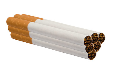 Image showing Close-up of Tobacco Cigarettes