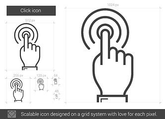 Image showing Click line icon.