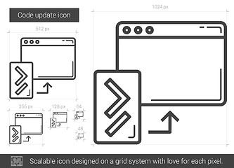 Image showing Code update line icon.