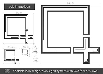 Image showing Add image line icon.