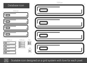 Image showing Database line icon.