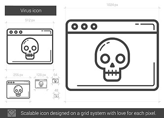 Image showing Virus line icon.