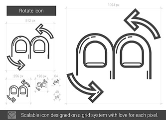 Image showing Rotate line icon.