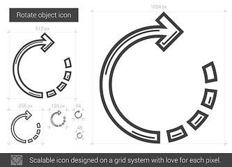 Image showing Rotate object line icon.