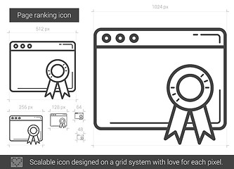 Image showing Page ranking line icon.