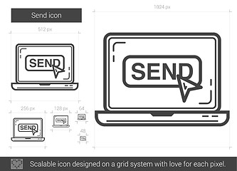 Image showing Send line icon.