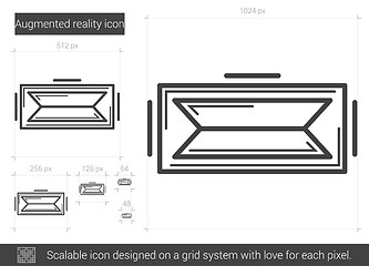 Image showing Augmented reality line icon.