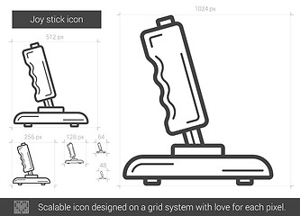 Image showing Joy stick line icon.