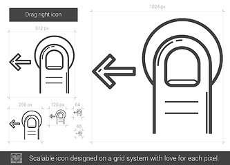 Image showing Drag left line icon.