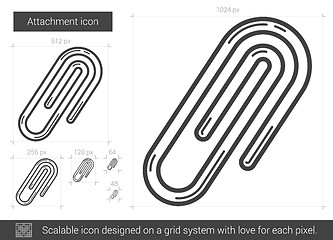 Image showing Attachment line icon.