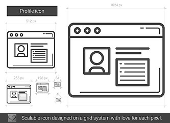 Image showing Profile line icon.