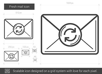 Image showing Fresh mail line icon.