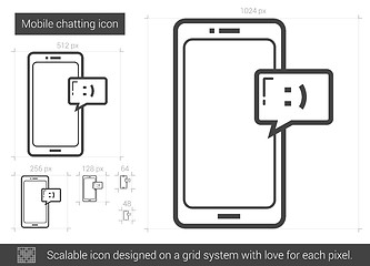 Image showing Mobile chatting line icon.