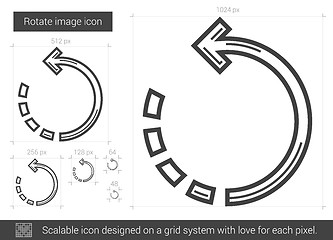 Image showing Rotate image line icon.