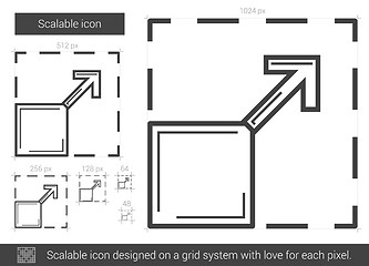 Image showing Scalable line icon.