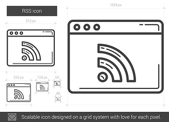 Image showing RSS line icon.