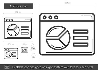 Image showing Analytics line icon.