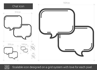 Image showing Chat line icon.