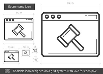 Image showing Ecommerce line icon.