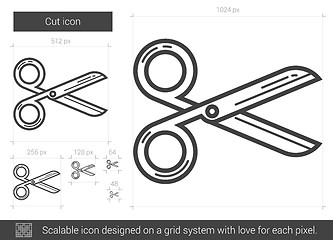 Image showing Cut line icon.