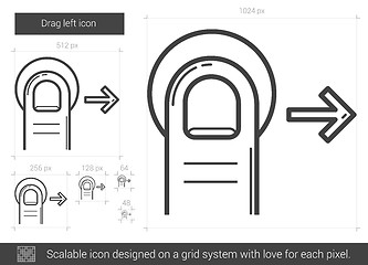 Image showing Drag right line icon.