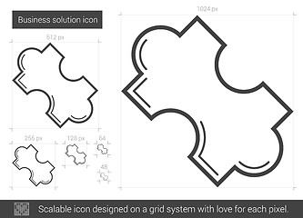 Image showing Business solution line icon.