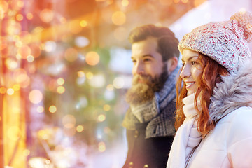 Image showing happy couple walking outdoors