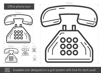 Image showing Office phone line icon.