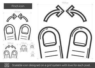Image showing Pinch line icon.