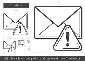 Image showing Spam line icon.