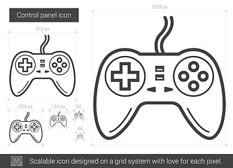 Image showing Game pad line icon.