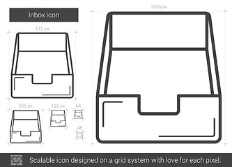 Image showing Inbox line icon.