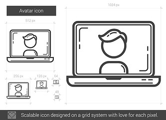 Image showing Avatar line icon.