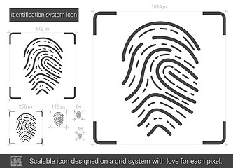 Image showing Identification system line icon.