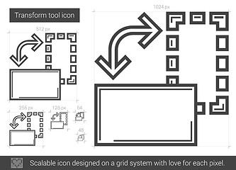 Image showing Transform tool line icon.