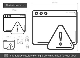 Image showing Alert window line icon.