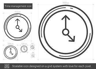 Image showing Time management line icon.