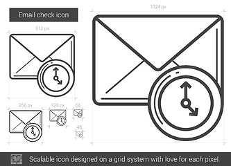 Image showing Email check line icon.