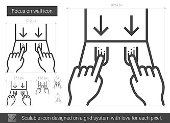 Image showing Wall focus line icon.