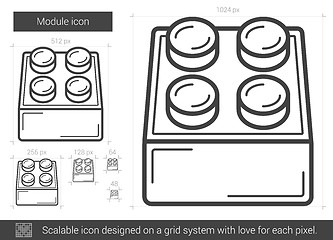 Image showing Module line icon.