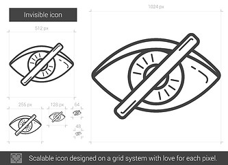 Image showing Invisible line icon.
