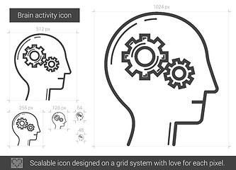 Image showing Brain activity line icon.