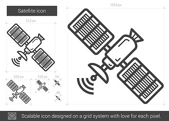 Image showing Satellite line icon.