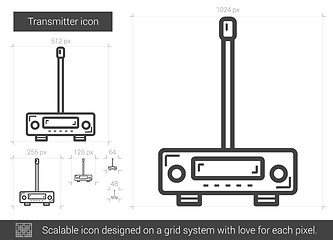 Image showing Transmitter line icon.