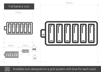 Image showing Full battery line icon.