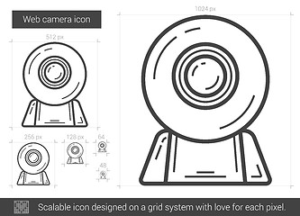 Image showing Web camera line icon.