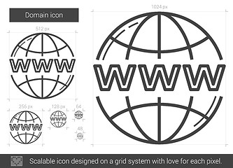 Image showing Domain line icon.